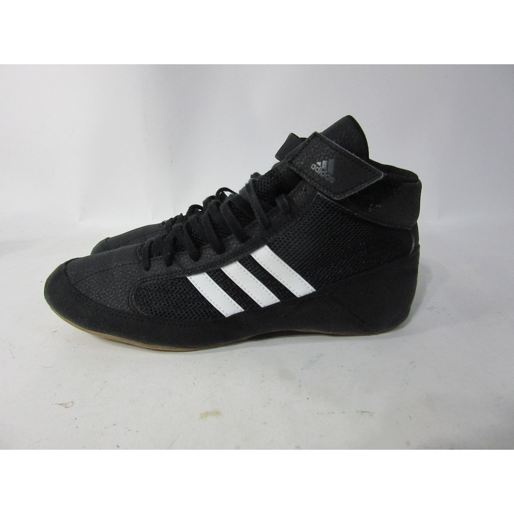 Adidas Wrestling Shoes Mens 8.5 Black White Mat Wizard 4 AQ3325 Grapple Sneakers